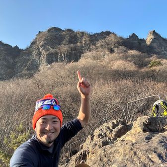 綺麗に岩が見える場所でチーズ🧀