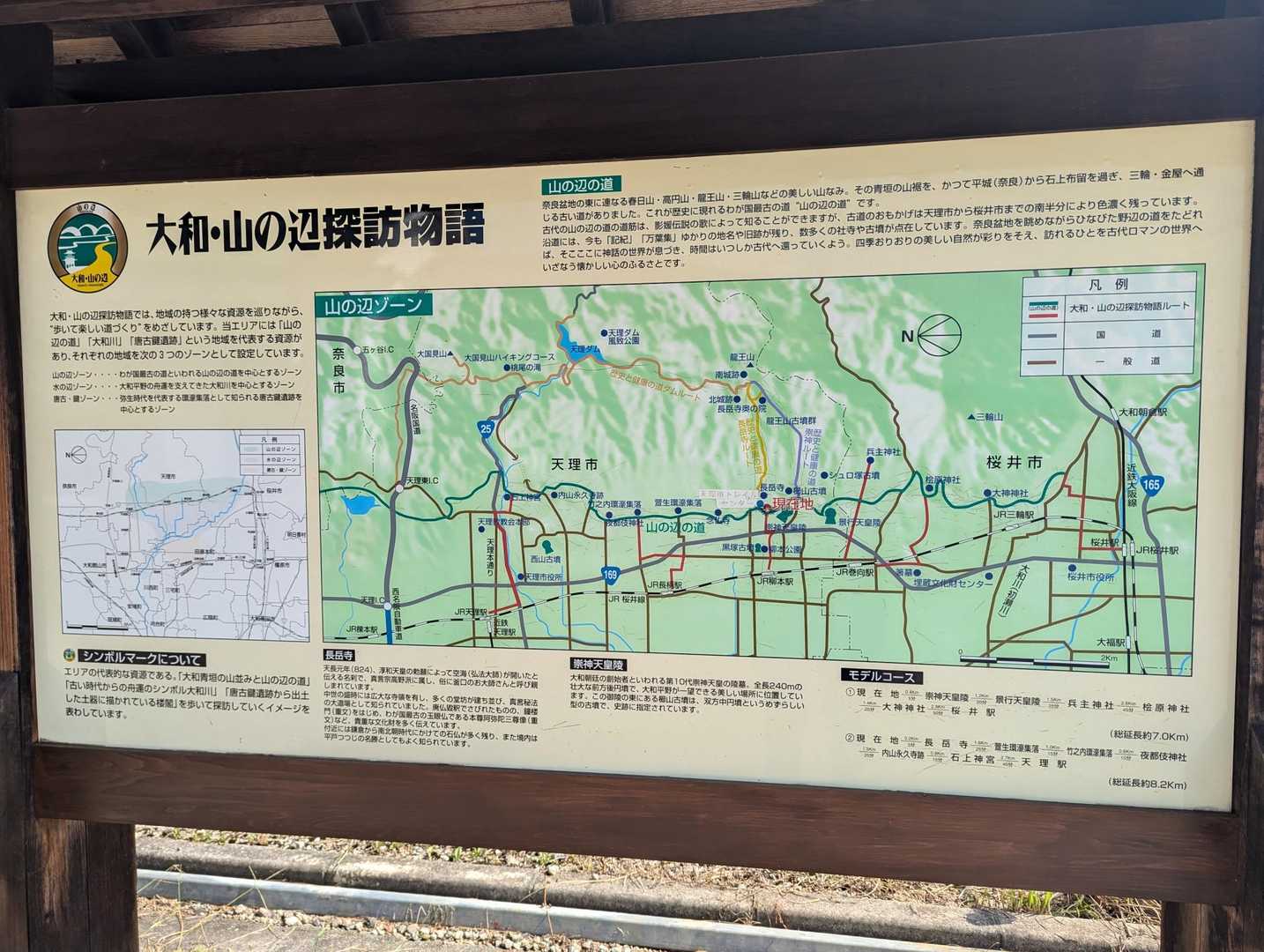 市営駐車場(柳本)に車を停めて、時計回りでスタートします