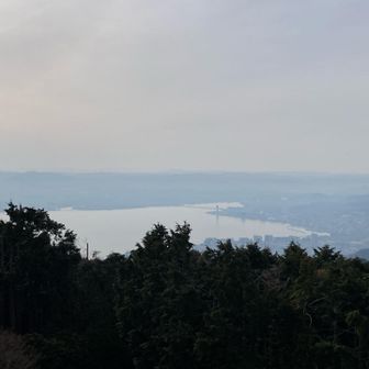 山頂に一番近い駐車場🅿️からの琵琶湖💙
ここからスタートだとコース定数またまた0だったかも😁