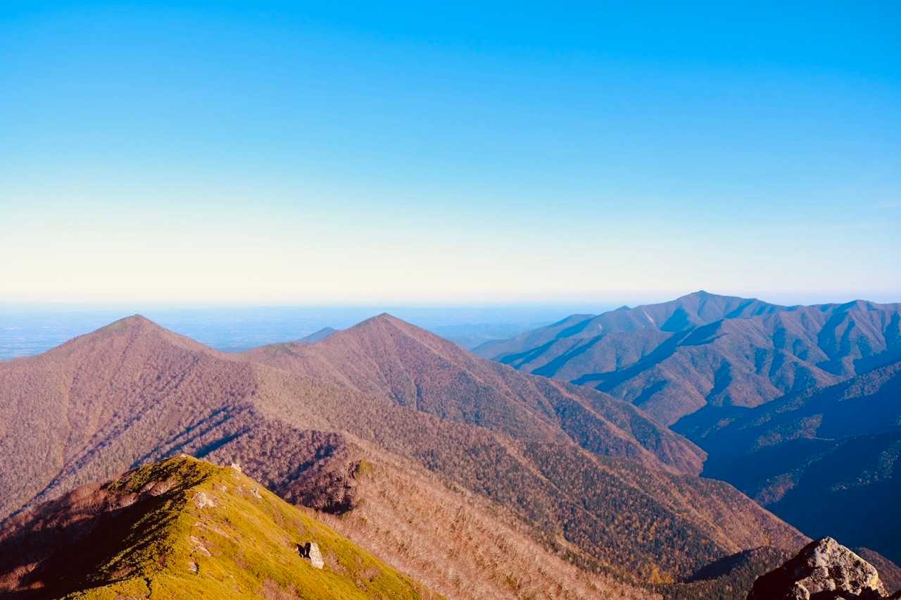 歩いてきた稜線
伏美岳と妙敷山