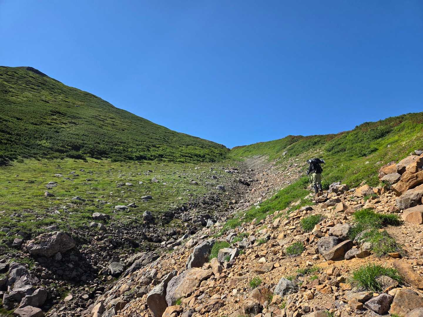 岩尾別登山口-羅臼岳-南岳-知円別岳-硫黄山-硫黄山登山口 縦走コースの写真