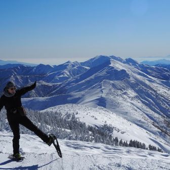 歩いてきた稜線