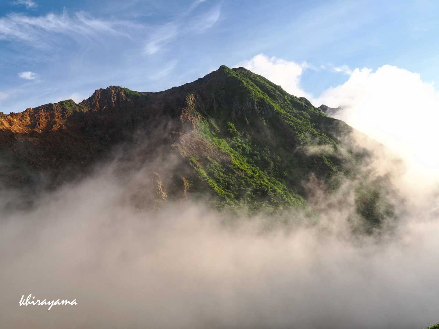 峠の茶屋登山口-朝日の肩-朝日岳-熊見曽根-1900m峰 往復コースの写真