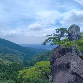 往路、屏風岩上部。