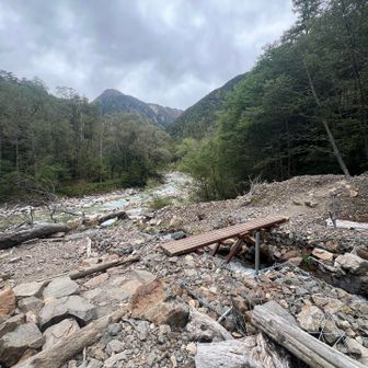 川の上には橋があるので、すべらないように注意して行きましょう。