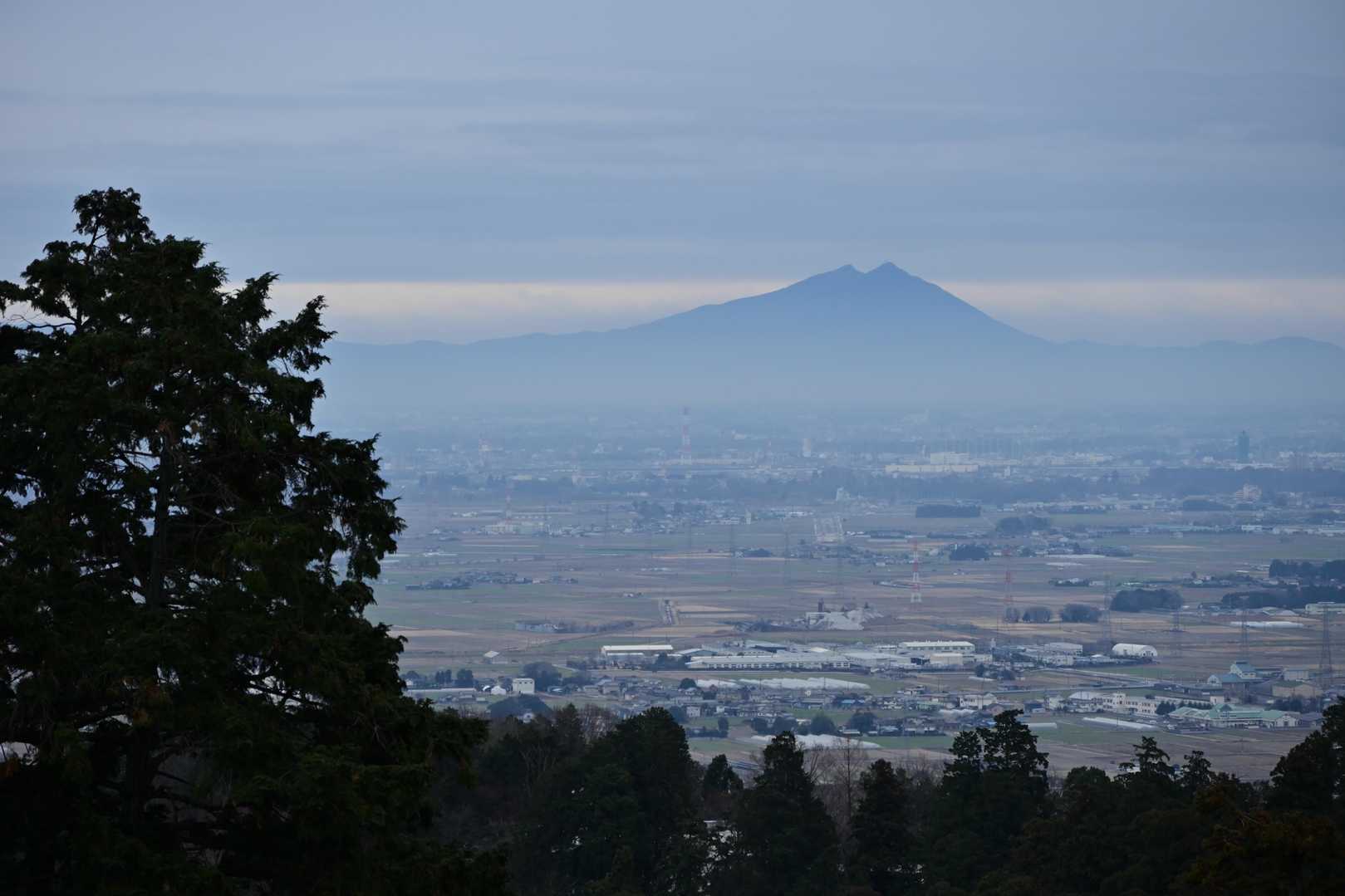 お、筑波山！