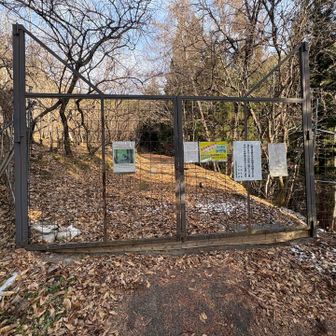 鉄柵の扉を開けてスタート。