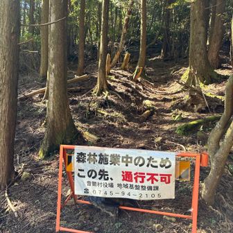 通行不可の道は終了。