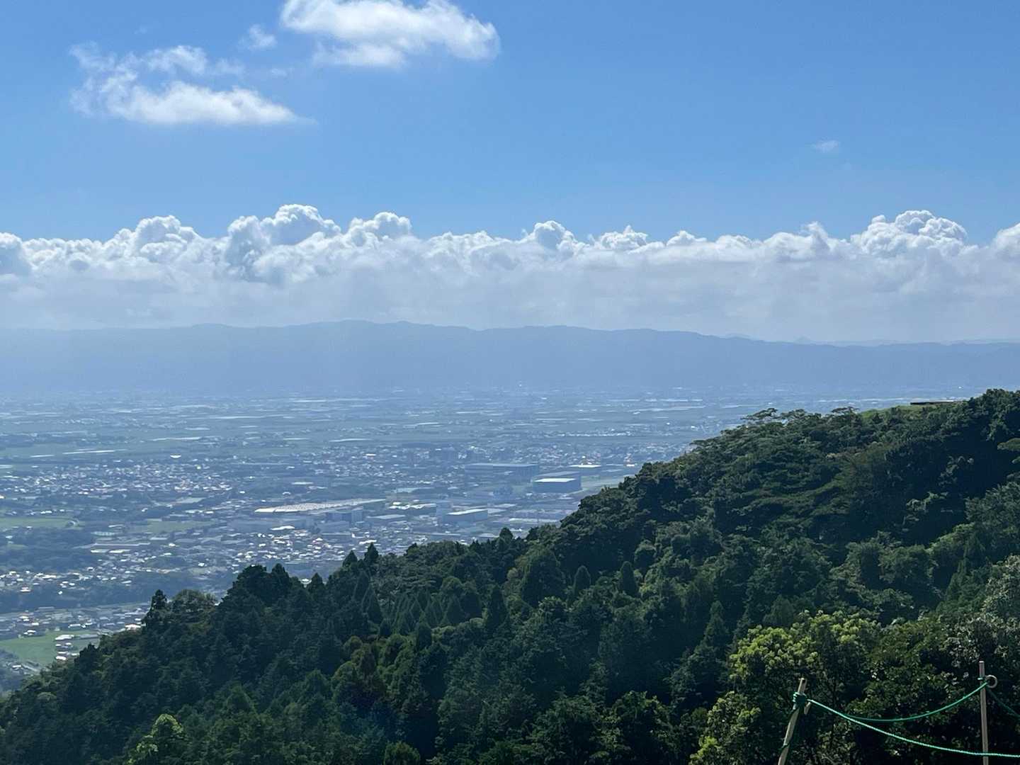 耳納連山方面