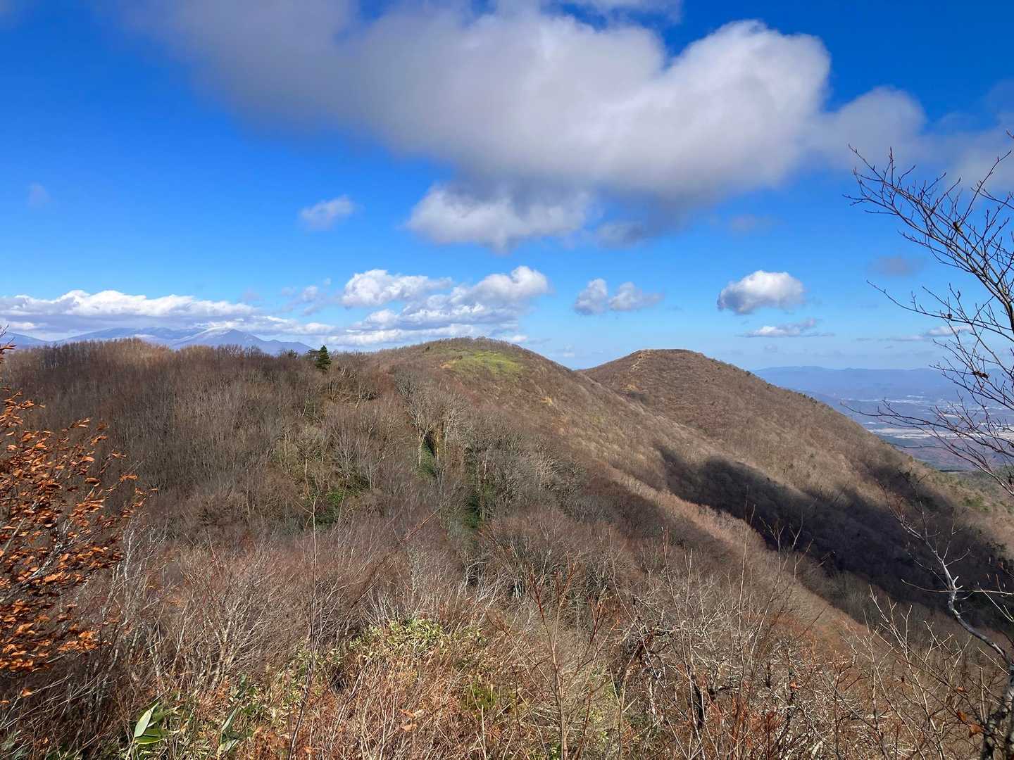 奥が額取山、山頂