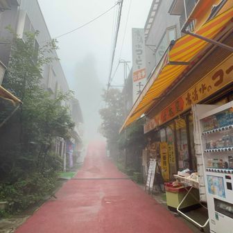 御岳山下の目抜通り