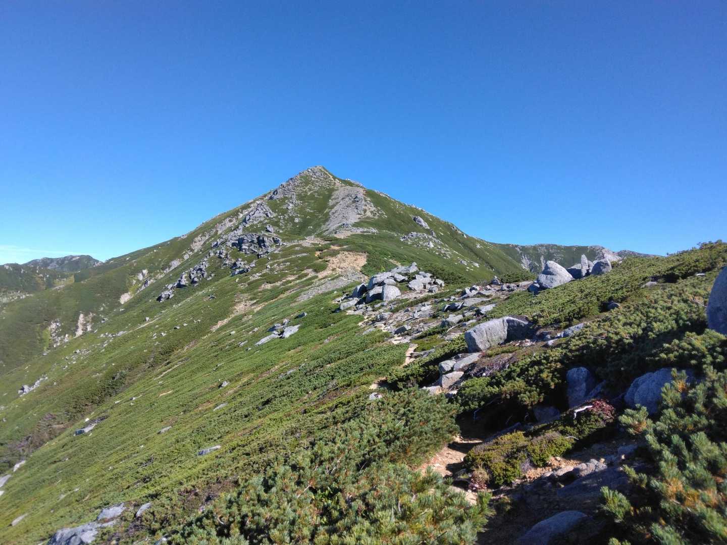 千畳敷駅-島田娘-濁沢大峰-檜尾岳 往復コースの写真