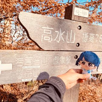 高水山への登り路がキツかった～