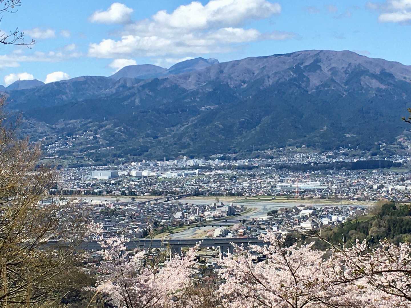頭高山から松田の街を見下ろします。