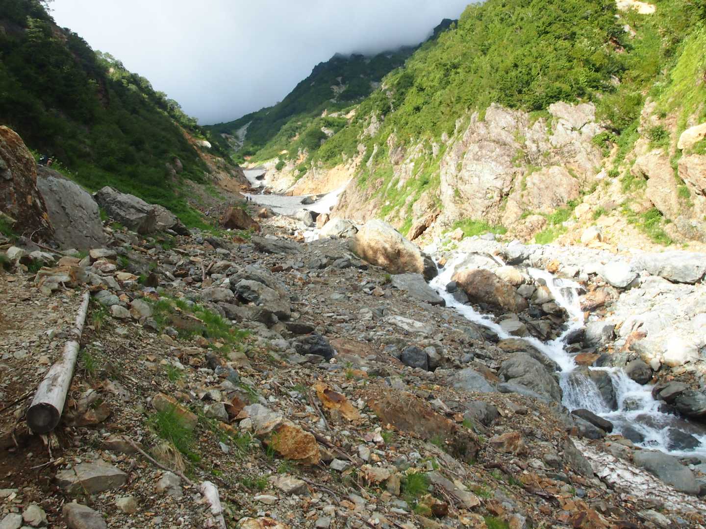 扇沢バス停-針ノ木峠-蓮華岳-針ノ木岳-スバリ岳-赤沢岳- 縦走コースの写真
