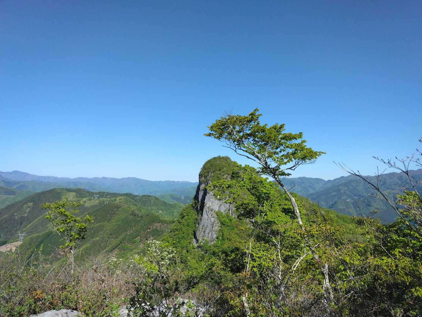 二子山倉尾登山口-股峠-二子山東岳-二子山西岳 往復コースの写真