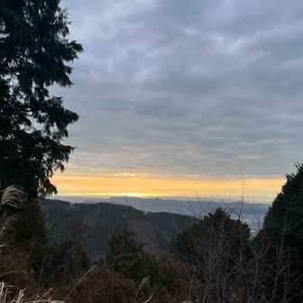 朝日が相模湾に反射して綺麗✨
