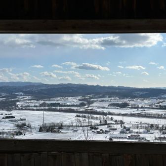 小屋🛖の中から撮影