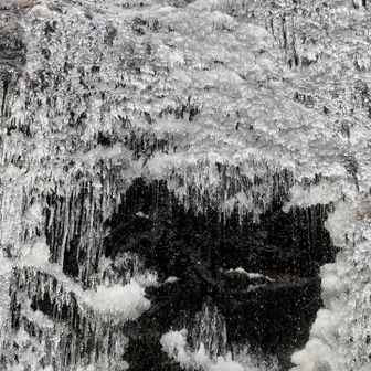 まだ完全に凍ってる訳ではありませんが、充分見応えのある立派な氷瀑です♪♪( ^ω^ )