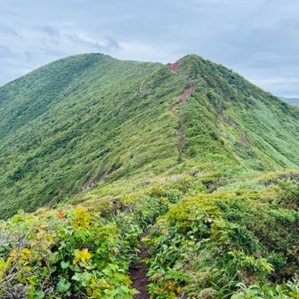 屏風岳へ
登り返し💪