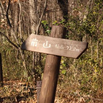 前山
ショートカットしてしまい山頂標識を逃したので戻って確認