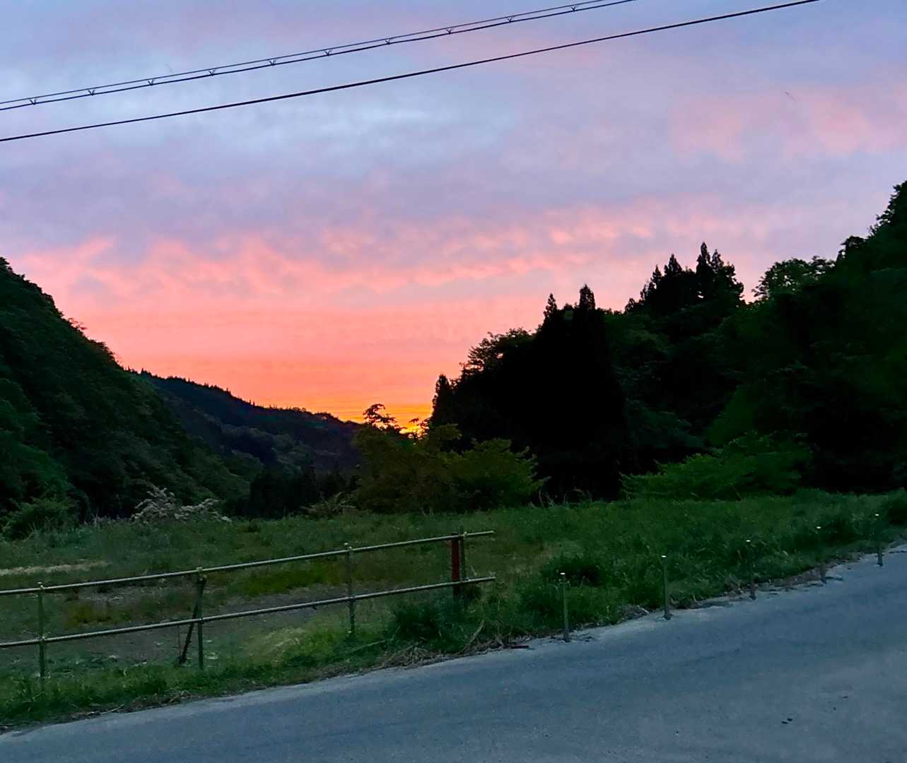 朝日🌅を見ながら4時40分スタート