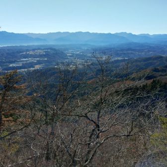 武蔵展望台からの景色、秩父盆地。