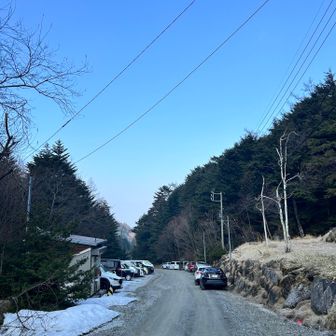 唐沢鉱泉登山口の駐車場🅿️