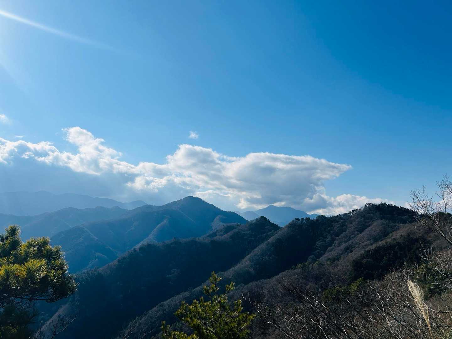 富士山は厚い雲の中。
