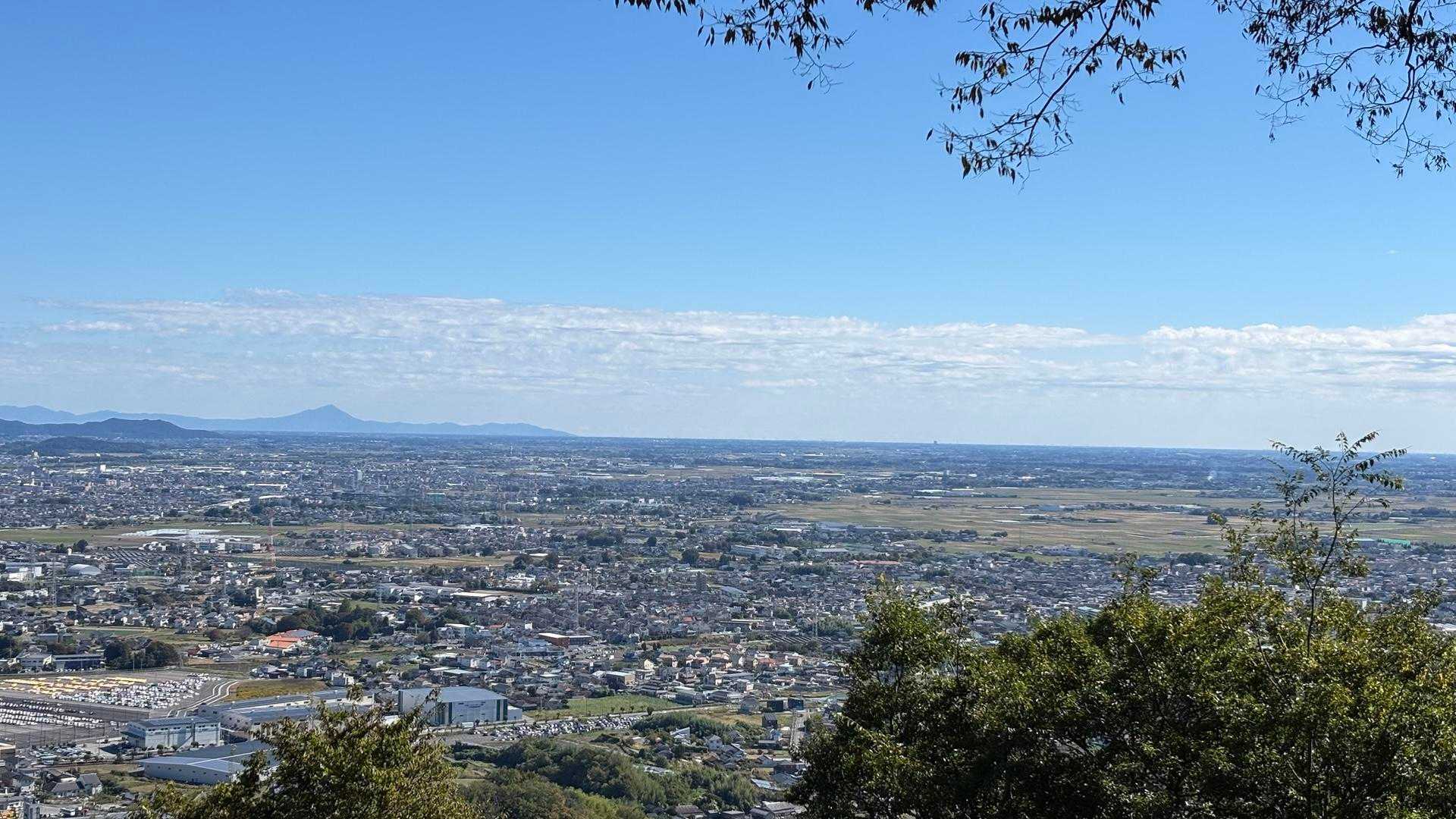 遠くに筑波山
関東平野は広い