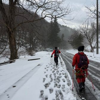 🅿️ 他の車は無さそうですね。今日は誰とも行き合わなかったですね。　久しぶりの雪山🏔️疲れました〜