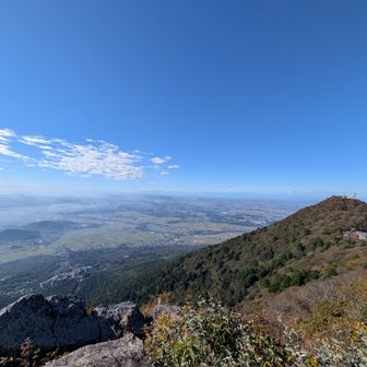 筑波山の山頂から見える男体山