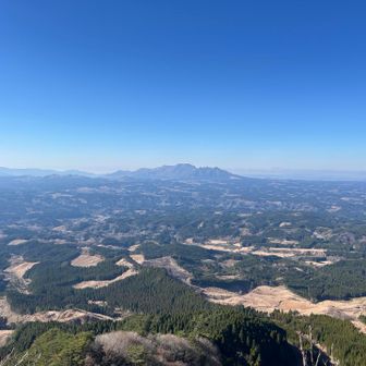 筒ヶ岳から観る阿蘇山は絶景