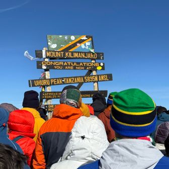 最高地点のウフルピーク5895m
正月のため大混雑