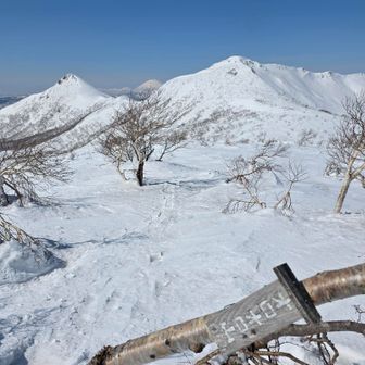真ん中に羊蹄山