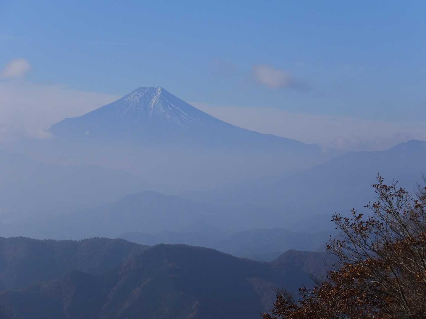 大沢山山頂からの富士。
