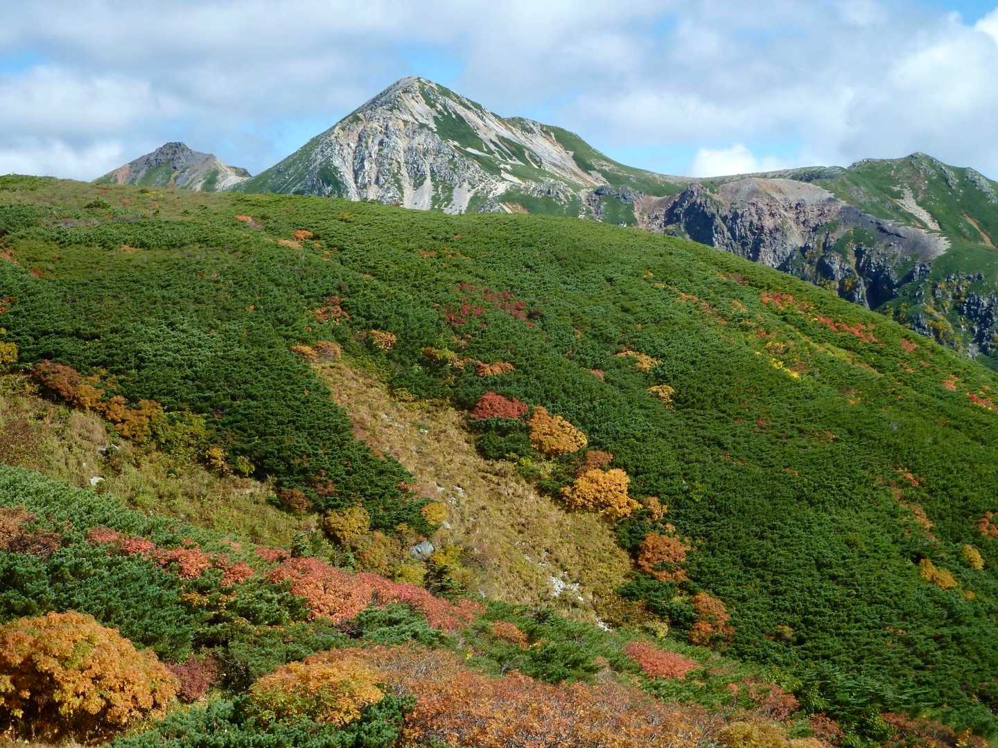 鷲羽岳と紅葉