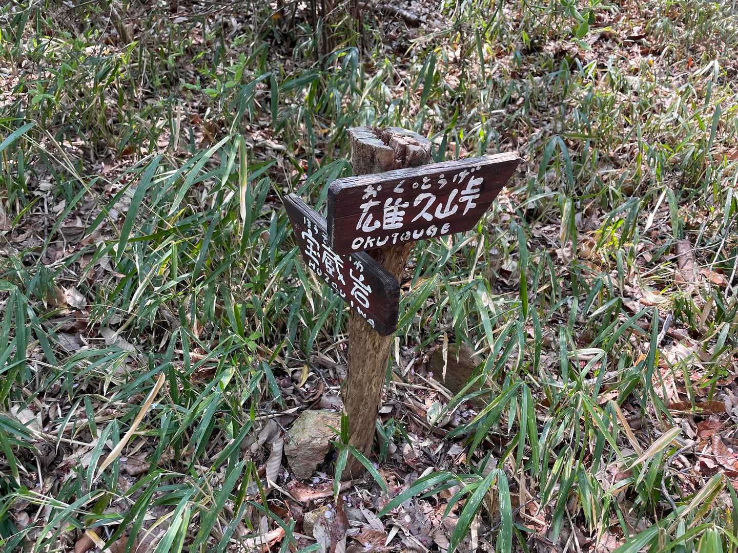 しばらくロードを歩いて可愛い分岐板