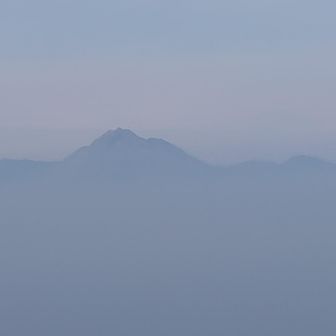 頂上から普賢岳