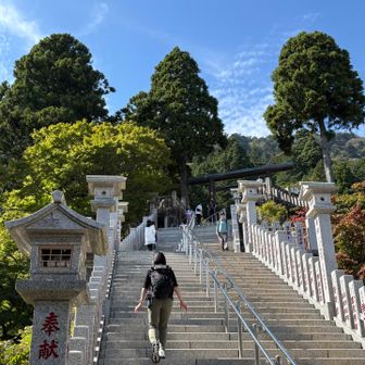 阿夫利神社と青空