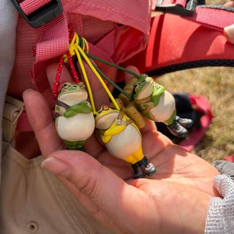 無事カエルやん🐸‼️山友が最近手に入れたらしい！方位磁針🧭付きがいいね👍
