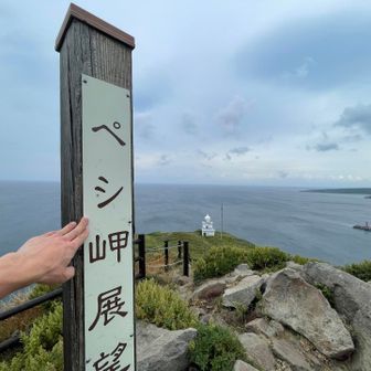 ペシっと🤣
灯台山という岬みたいです最初着いた時名前だけ書いていたのですが僕がうる覚えでペソ山とか好き勝手なこと言っちゃってました😅😅