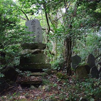 赤坂山本丸跡石塔群