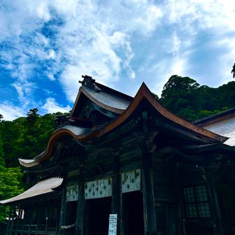 神社まで下りてきました