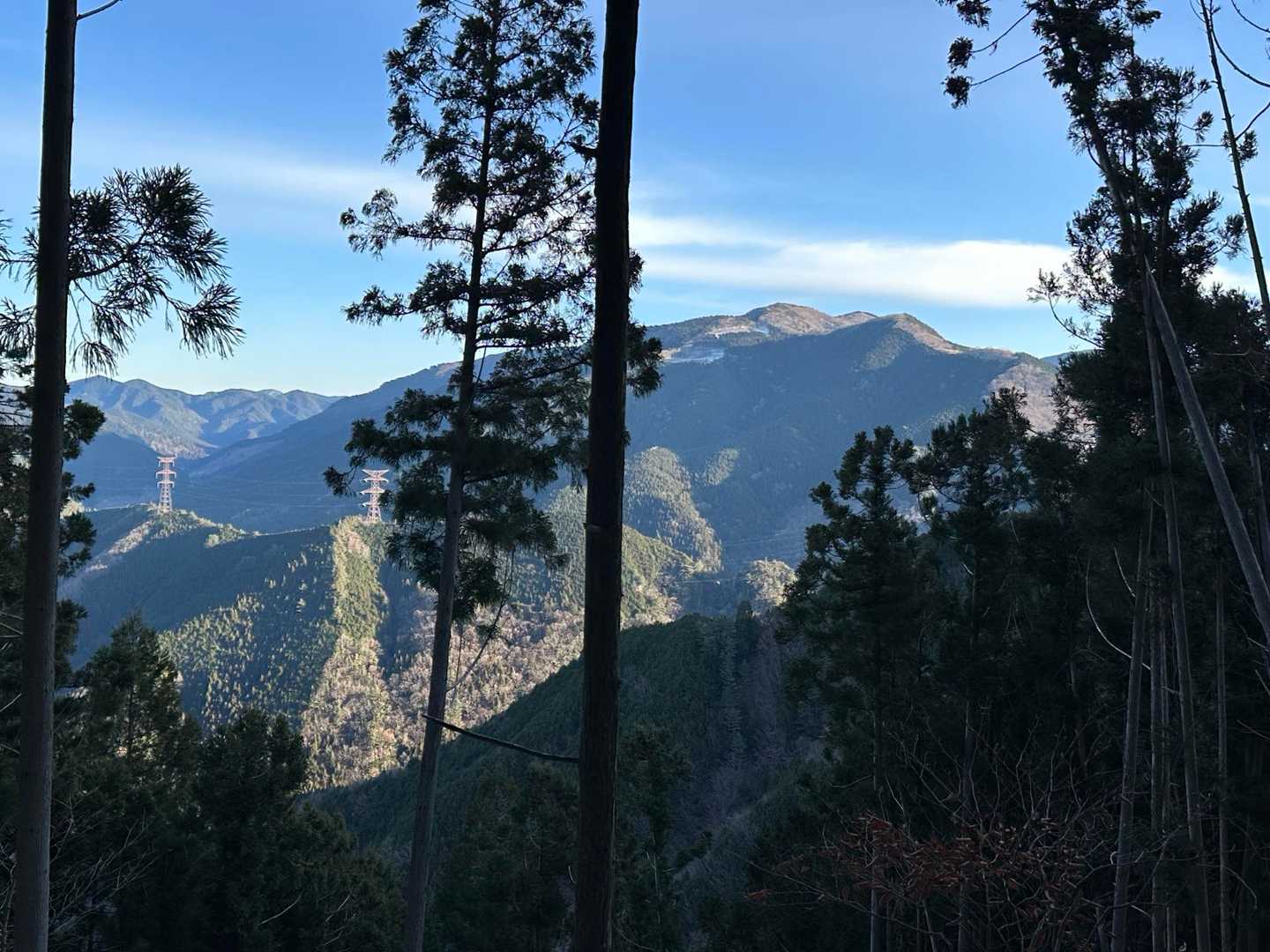 北東方向が開けて観音峯山🏔️が現れました👀