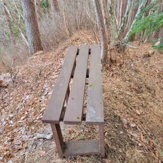 山頂にはベンチがあります、