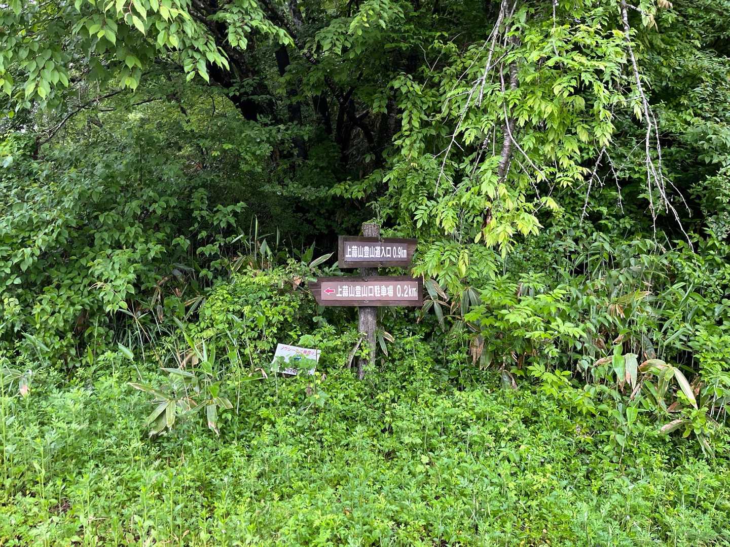 この看板の上の矢印がミソ。