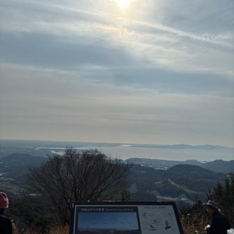 頂上には人がいる。