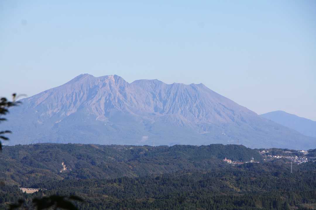 途中からの景色　桜島クッキリ