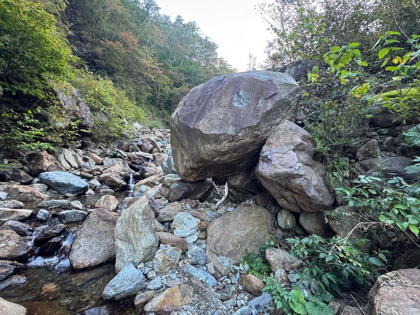 上手い具合に岩🪨　支えてる。

　　　恵庭岳の岩🪨見たい😆
